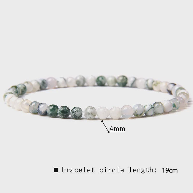 Natuursteen Armband met Kwarts, Kattenoog, Jades & Aquamarijn Kralen - Stretch Bangle voor Dames & Heren
