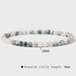 Natuursteen Armband met Kwarts, Kattenoog, Jades & Aquamarijn Kralen - Stretch Bangle voor Dames & Heren