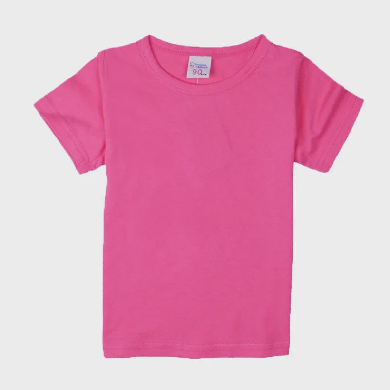 Zomer T-shirt Kinderen Katoen Korte Mouw - Jongens & Meisjes (2-16 Jaar)