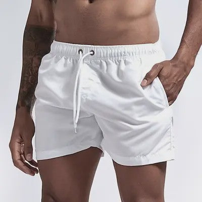 Heren Sneldrogende Zwemshorts met Trekkoord en Zakken - Perfect voor Strand en Zomeractiviteiten