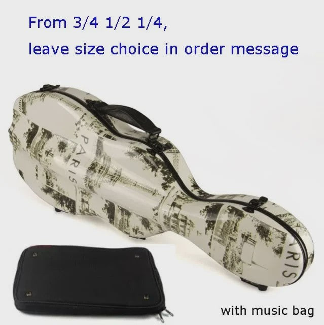 Carbon Fiber Vioolkoffer met Afneembare Tas - Dubbele Draagband & Slot