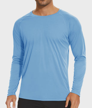 TACVASEN Heren UV-Bescherming T-shirt Lange Mouw - UPF 50+ Sneldrogend & Ademend