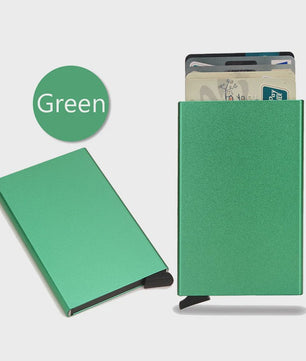 RFID Kaarthouder Portemonnee - Slank Metalen Pop-Up Wallet voor Heren & Dames