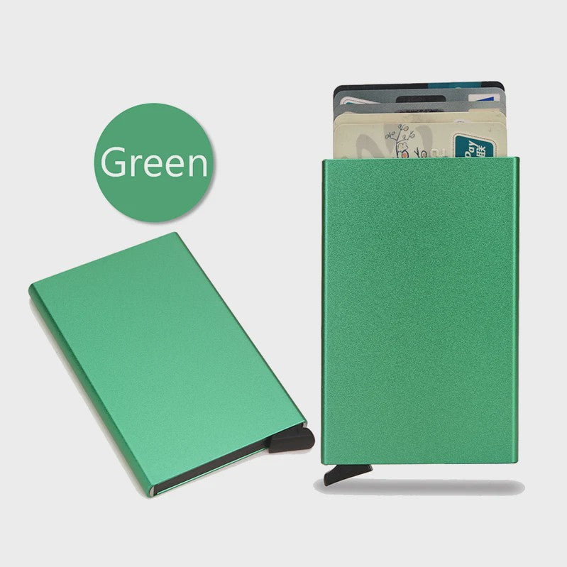 RFID Kaarthouder Portemonnee - Slank Metalen Pop-Up Wallet voor Heren & Dames