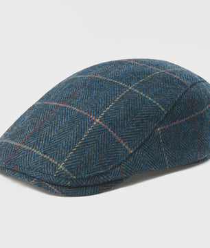 Heren Visgraat Wolmix Flat Cap - Stijlvolle Newsboy & Gatsby Pet voor Winter & Outdoor