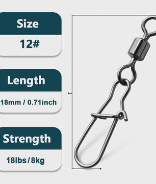 Duo-Lock Snap Swivels - Sterk Visgerei voor Zoutwater Visserij