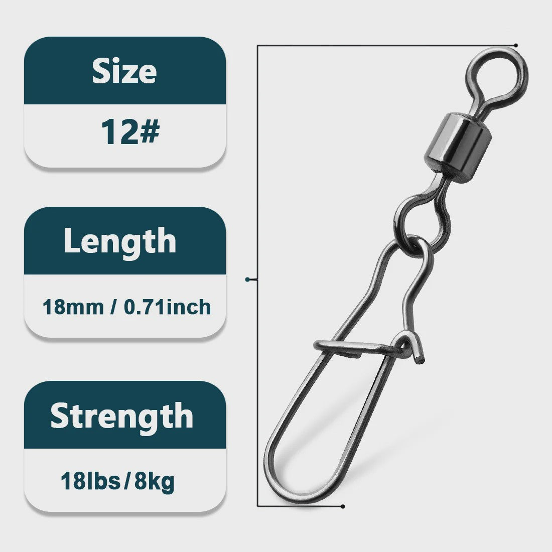 Duo-Lock Snap Swivels - Sterk Visgerei voor Zoutwater Visserij