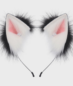 Handgemaakte Pluizige Dierenoren Hoofdband - Kat & Vos Oortjes voor Cosplay & Feest