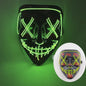 Verlicht LED Neon Purge Masker met Fiber Optic Handschoenen - Halloween & Feest