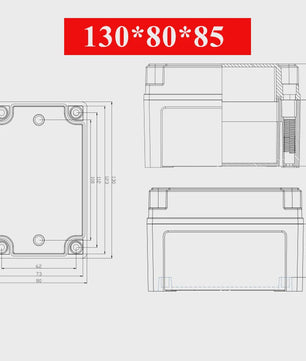 Waterproof Plastic Enclosure Box Electronic Electrical Project Box ABS Outdoor Junction Box Housing IP67 Project Instrument Case