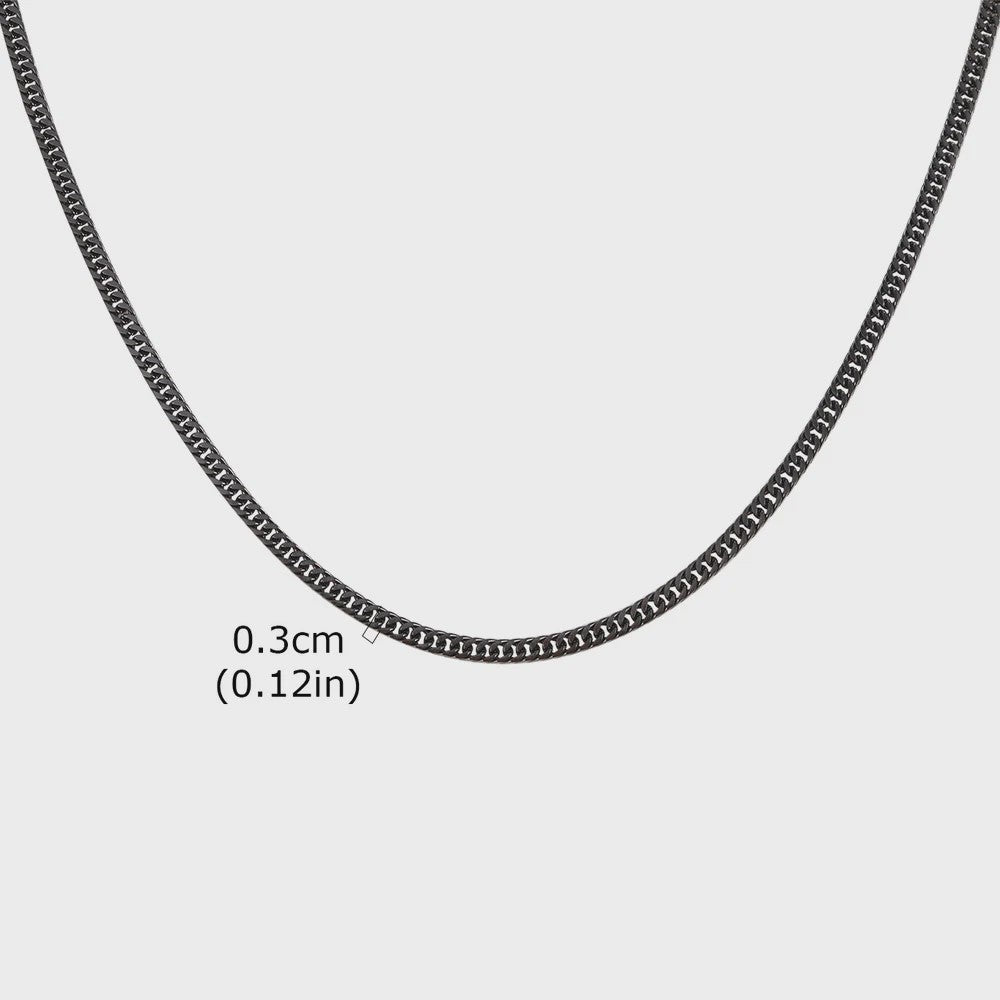 Vnox RVS Kubaanse Ketting voor Heren & Dames - 3/5/7/9mm Breed, Waterdicht & Hypoallergeen