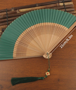 Elegante Chinese Stijl Vouwbare Handwaaier met Kwastje - Perfect voor Dans, Decoratie of Cadeau
