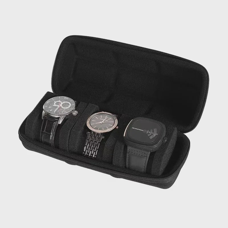 Luxe Horloge Reiskoffer - Harde Rol Organizer met Rode Voering voor 1, 2, 3, 5, 6 of 10 Horloges