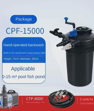 SUNSUN CPA Visvijver Filter Systeem met UV-lamp - Krachtige Watercirculatie voor Koi Vijvers