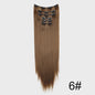 Synthetische Haarverlenging Set: 6 Delen Clip-in Extensions 60cm Lang & Steil
