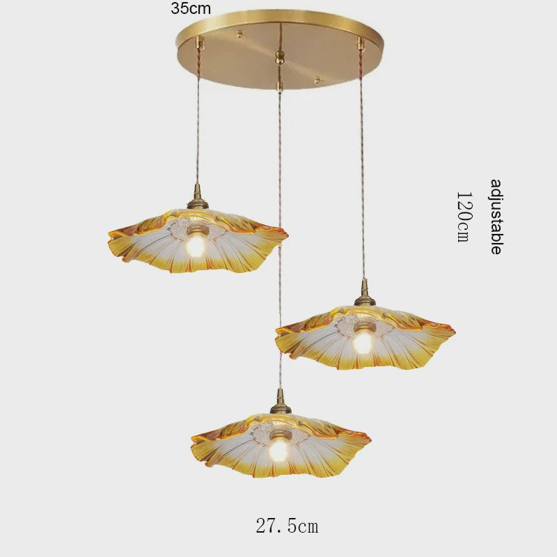 Vintage Bloemen Glazen Hanglamp - Sfeervolle Decoratie voor Woonkamer & Slaapkamer