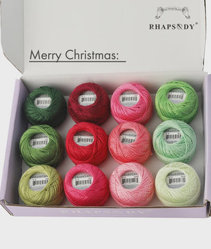 Rhapsody Pearl Cotton Garen Set - Maat 8 - 12 Bollen voor Haken, Borduren & Knutselen