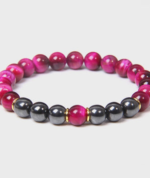 Handgemaakte Tijgeroog & Hematiet Kralen Armband - Energie & Meditatie Sieraden