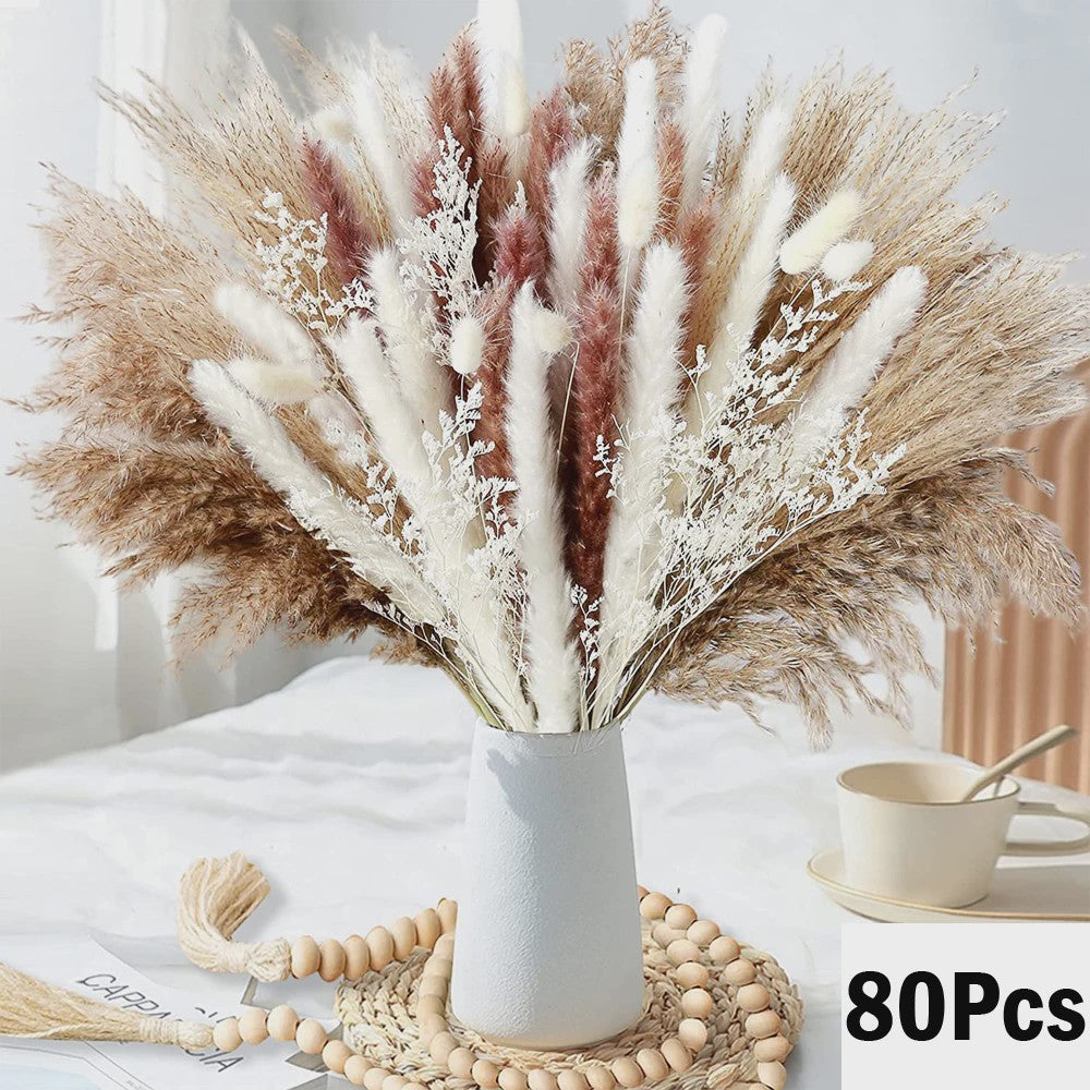 Natuurlijk Pampas Gras Boeket - Gedroogde Bloemen voor Boho Woondecoratie & Bruiloft
