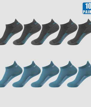 5/10 Paar Katoenen Sneakersokken Heren & Dames - Ademend Mesh & Comfortabel