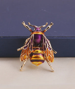 Luxe Bijen Broche met Kristallen - Vintage Baroque Stijl