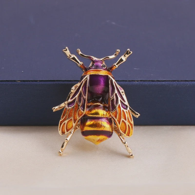 Luxe Bijen Broche met Kristallen - Vintage Baroque Stijl