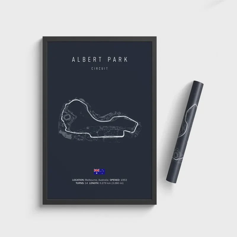 F1 Circuit Poster: Monaco Imola Track Art - Stijlvolle Motorsport Wall Art