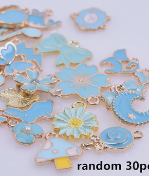 Grote Mix Bedeltjes (30/60/100 stuks) - Enamel & Drip Oil - Voor Sieraden Maken