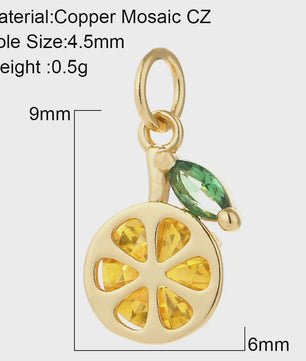 Gouden Bedeltjes voor Sieraden Maken: Cactus, Kers, Paddenstoel, Bloem & Fruit
