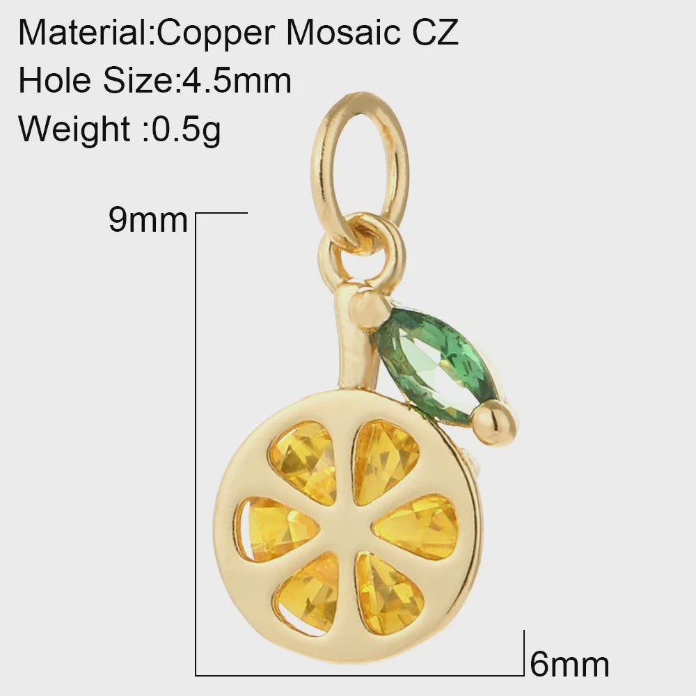 Gouden Bedeltjes voor Sieraden Maken: Cactus, Kers, Paddenstoel, Bloem & Fruit