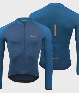 Heren Fietsset Lange Mouw Jersey met Bib Pants - Ademend en Comfortabel
