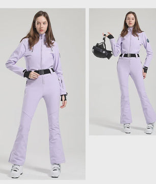 Dames Winter Ski-overall One Piece - Waterdicht, Winddicht & Warm - Outdoor Snowboard Jumpsuit