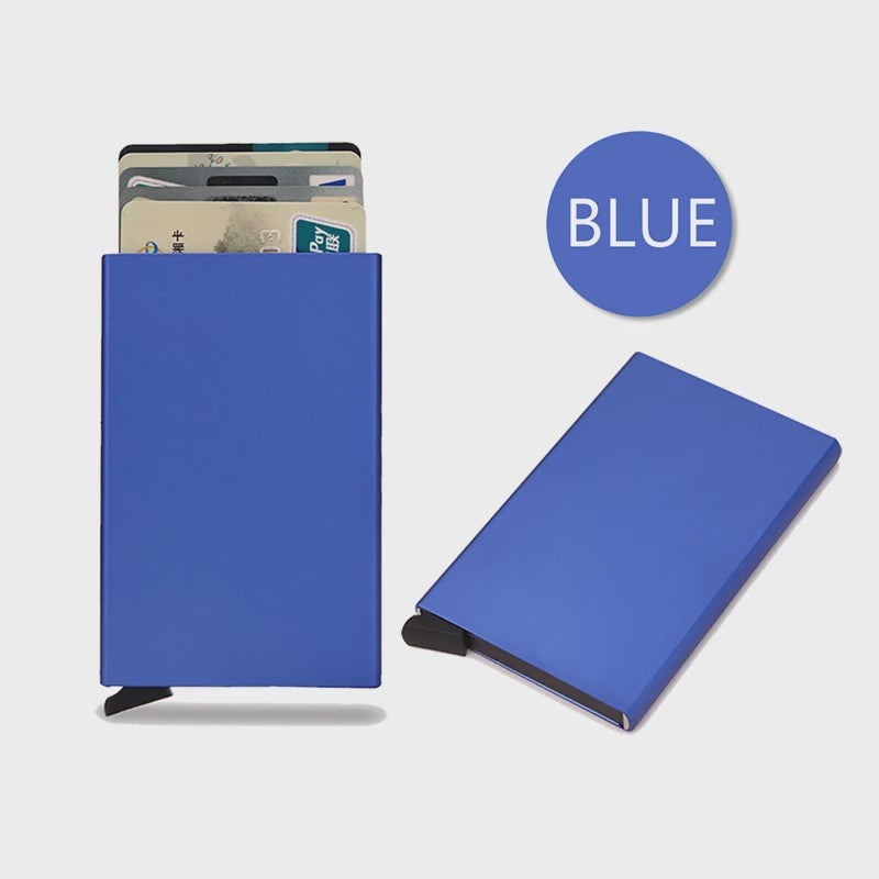 RFID Kaarthouder Portemonnee - Slank Metalen Pop-Up Wallet voor Heren & Dames