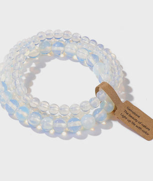 Set van 3 Natuurstenen Kralen Armbanden - Dames & Heren - 4, 6, 8 MM