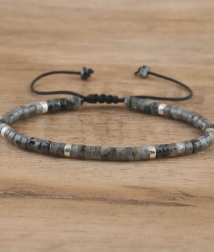 Natuurlijke Blauwe Emperor Steen Kralen Armband - Verstelbaar & Uniek