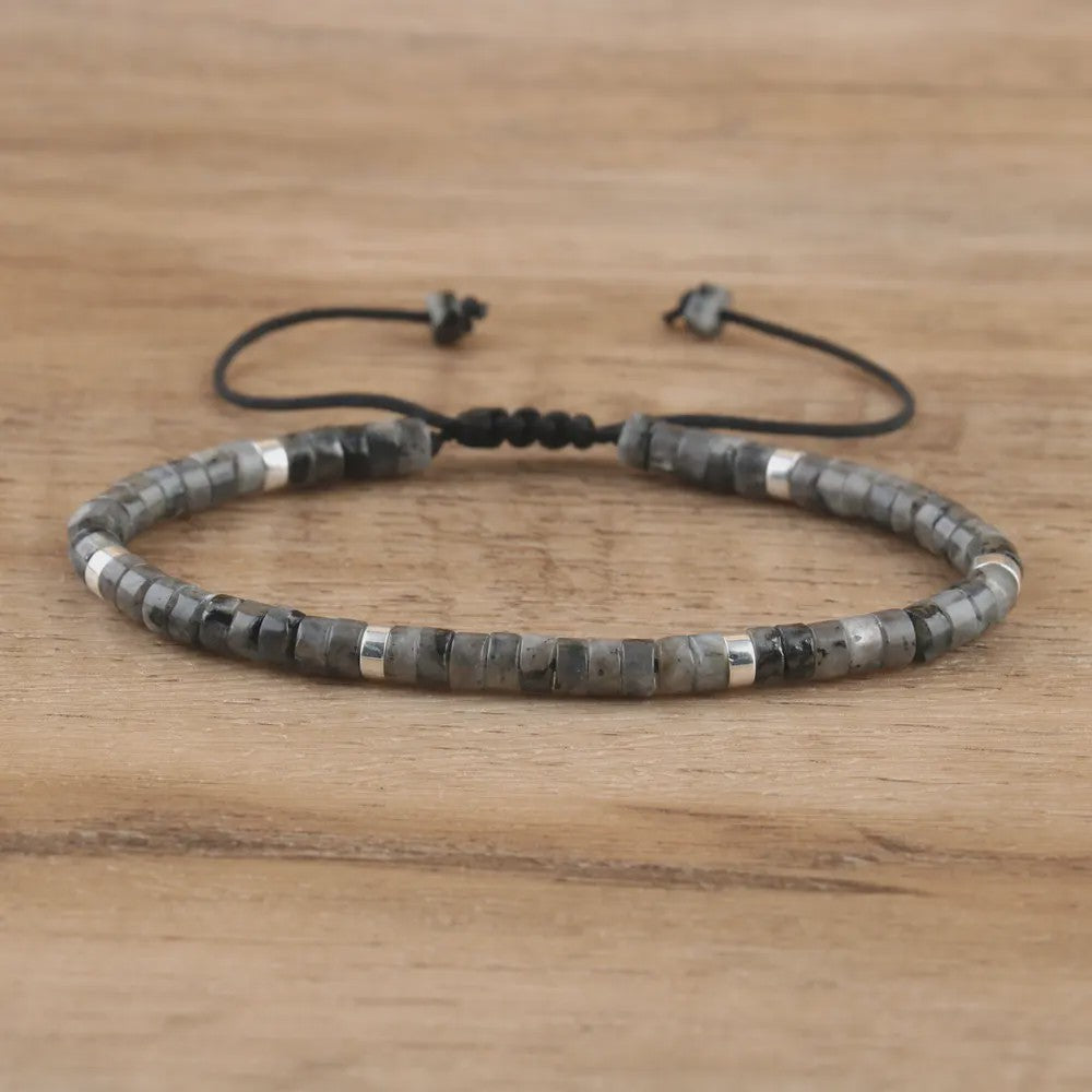 Natuurlijke Blauwe Emperor Steen Kralen Armband - Verstelbaar & Uniek