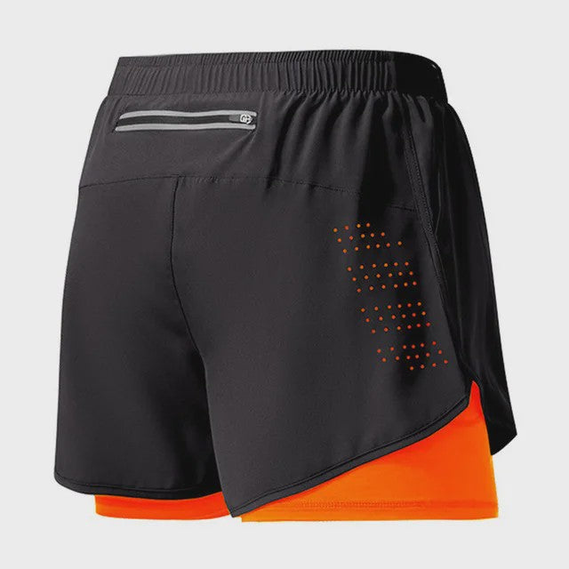 Heren Sportshorts Dubbellaags - Sneldrogend & Comfortabel voor Fitness en Hardlopen