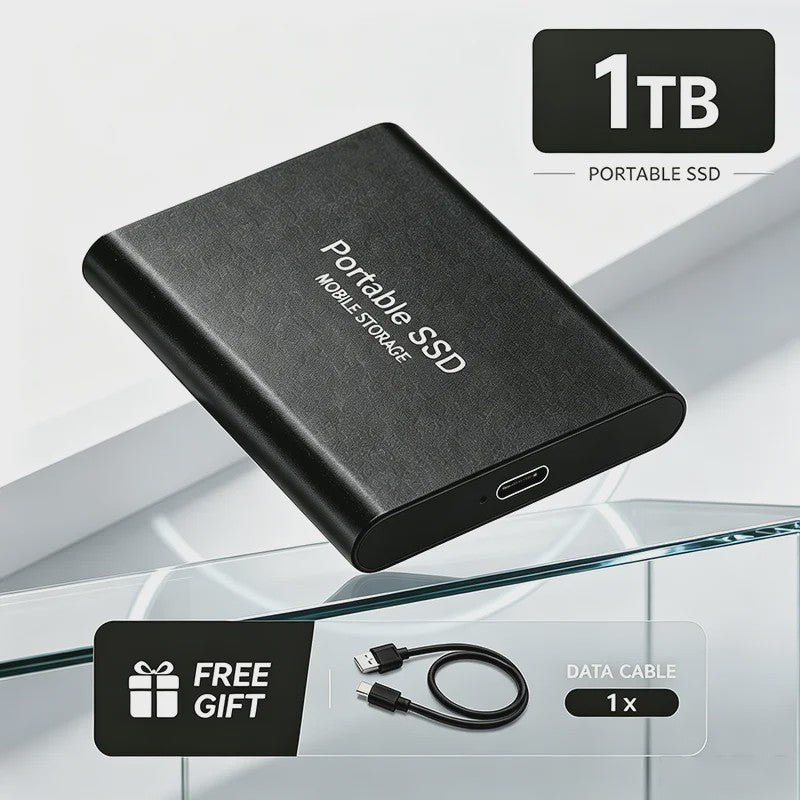 Snelle Externe SSD 1TB/2TB USB 3.1 - Compacte Mobiele Opslag voor PC & Mac