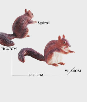 Set van 6 Realistische Dierenbeeldjes: Capibara, Eekhoorn & Marmot Speelgoed