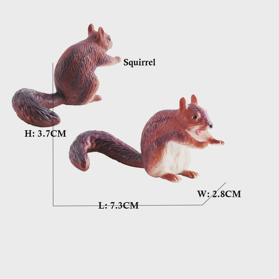 Set van 6 Realistische Dierenbeeldjes: Capibara, Eekhoorn & Marmot Speelgoed