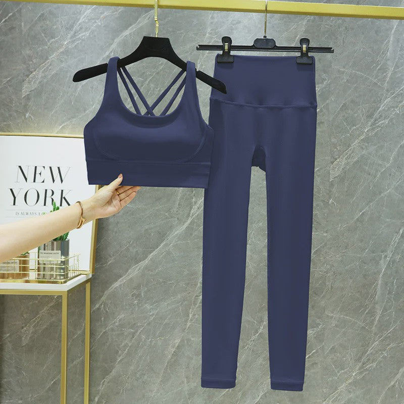 Dames Yogaset: Sport BH met Hoge Taille Legging - Squat Proof & Tummy Control