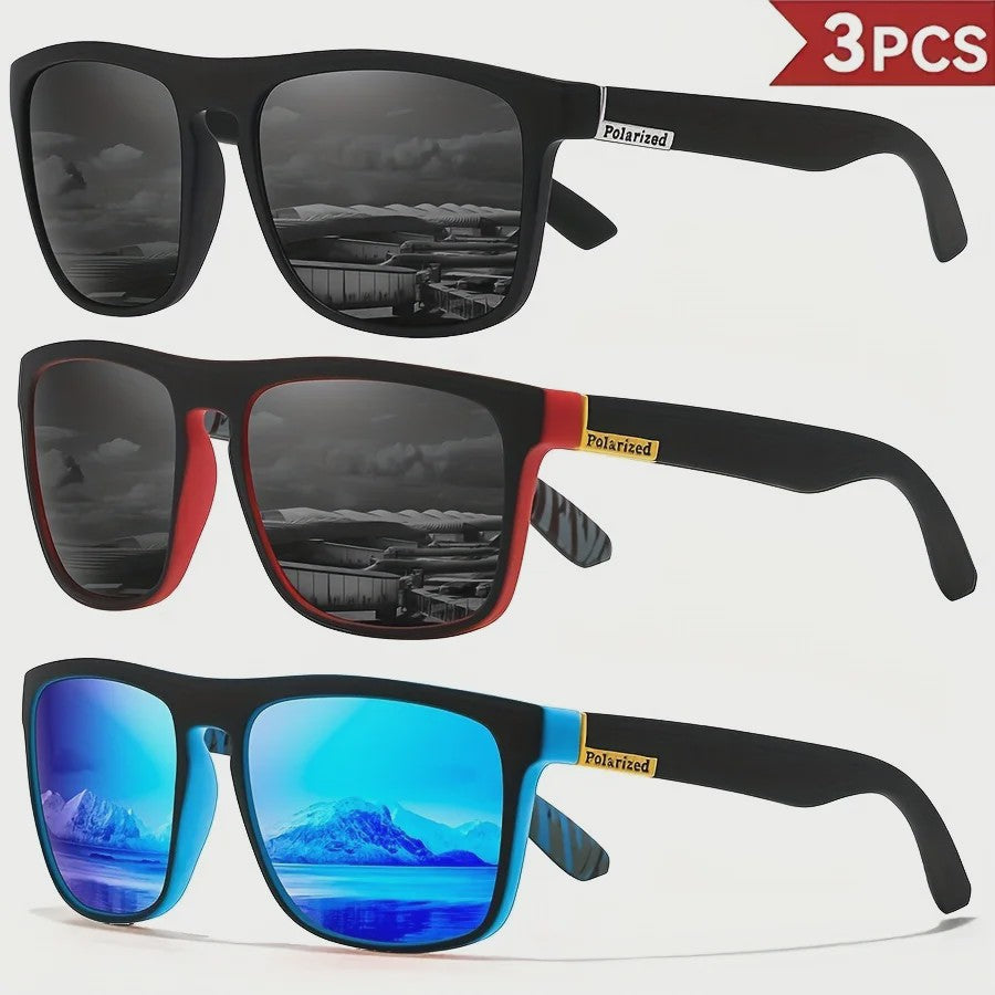 4x Klassieke Gepolariseerde Sport Zonnebril Heren Dames - Lichtgewicht PC Frame UV400