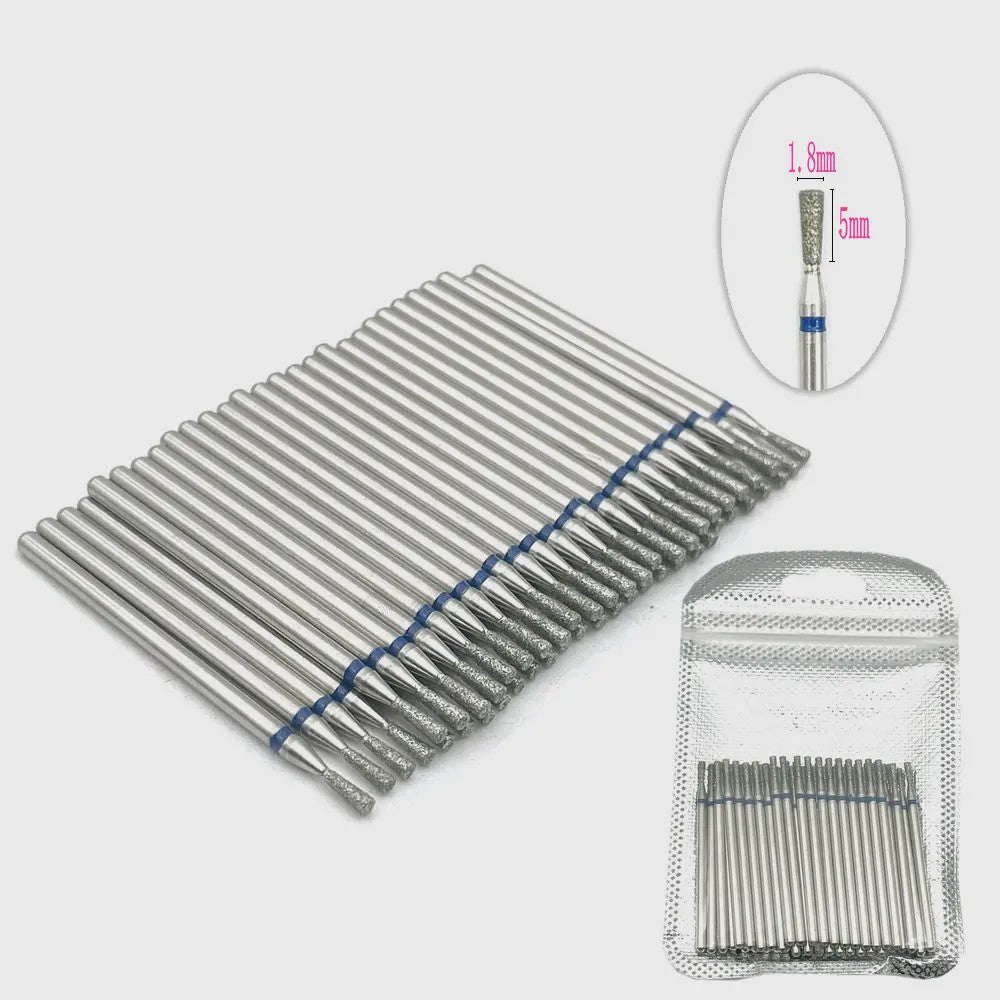 50 Stuks Diamant Freesjes Set - 2.35mm Schacht voor Nagel- en Tandheelkundig Gebruik