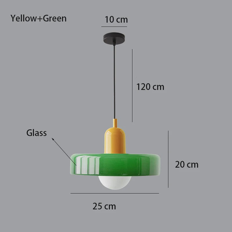 Nordic Retro Glazen Hanglamp - Stijlvolle Verlichting voor Woonkamer, Eetkamer & Slaapkamer