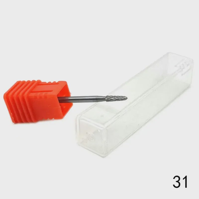Professionele Tungsten Carbide Nagelboor Bits Set - 33 Stijlen voor Manicure & Pedicure