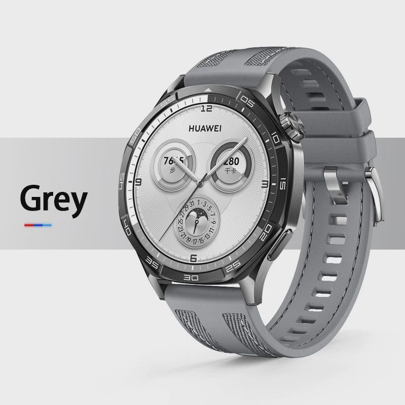 22mm Nylon & Siliconen Horlogeband voor Huawei Watch GT/Pro (46mm)