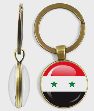 Soviet Union,Brazil,Canada,Netherlands,Israel,Syria,Venezuela,United States,Spain National Flag Series Double-Sided Keychain