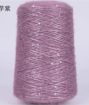 Zacht Pluche Mohair Garen met Pailletten - Kleurrijk Brei-, Haak- en Naaigaren (520g)