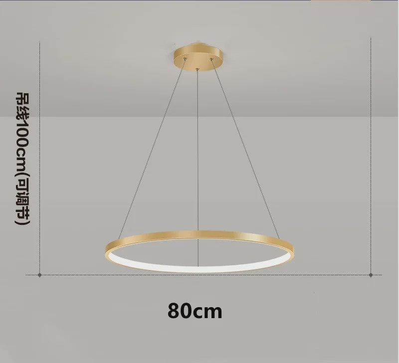 Moderne Minimalistische LED Ring Plafondlamp - Stijlvolle Hanglamp voor Woonkamer & Eetkamer