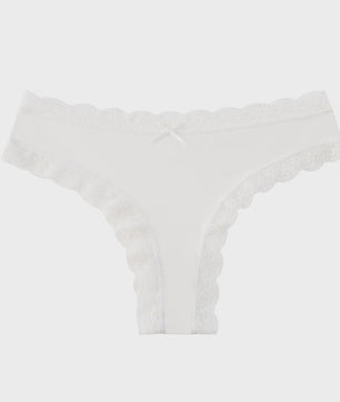 Dames Kant & Luipaardprint Thong Panties - Sexy, Ademend & Comfortabel Ondergoed